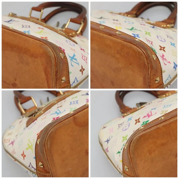 LOUIS VUITTON Monogram Multicolor Alma Hand Bag White M92647 LV Auth 133620 - Picture 15 of 16